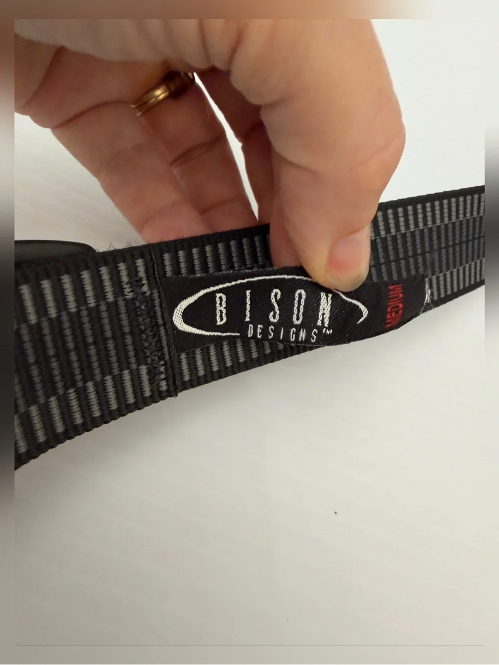 Bison Designs Stealth Black Buckle Belt - M